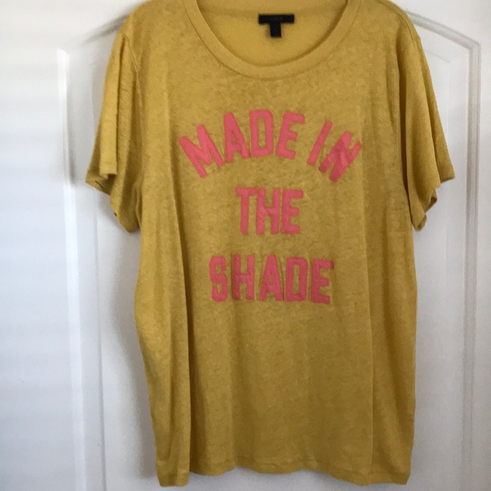 JCREW Linen embroidered tee